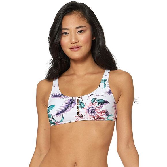 Jessica Simpson Size Small White Multi Floral Button 2-Piece Swimsuit $109 - Picture 3 of 10